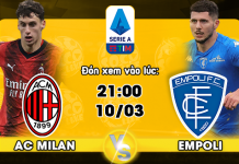 Link xem trực tiếp AC Milan vs Empoli 21h00 ngày 10/03