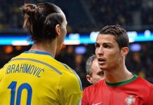 Bồ Đào Nha vs Thụy Điển playoff WC2014 - Ronaldo vs Ibrahimovic - Ibra vỗ  tay tán thưởng Ronaldo - YouTube