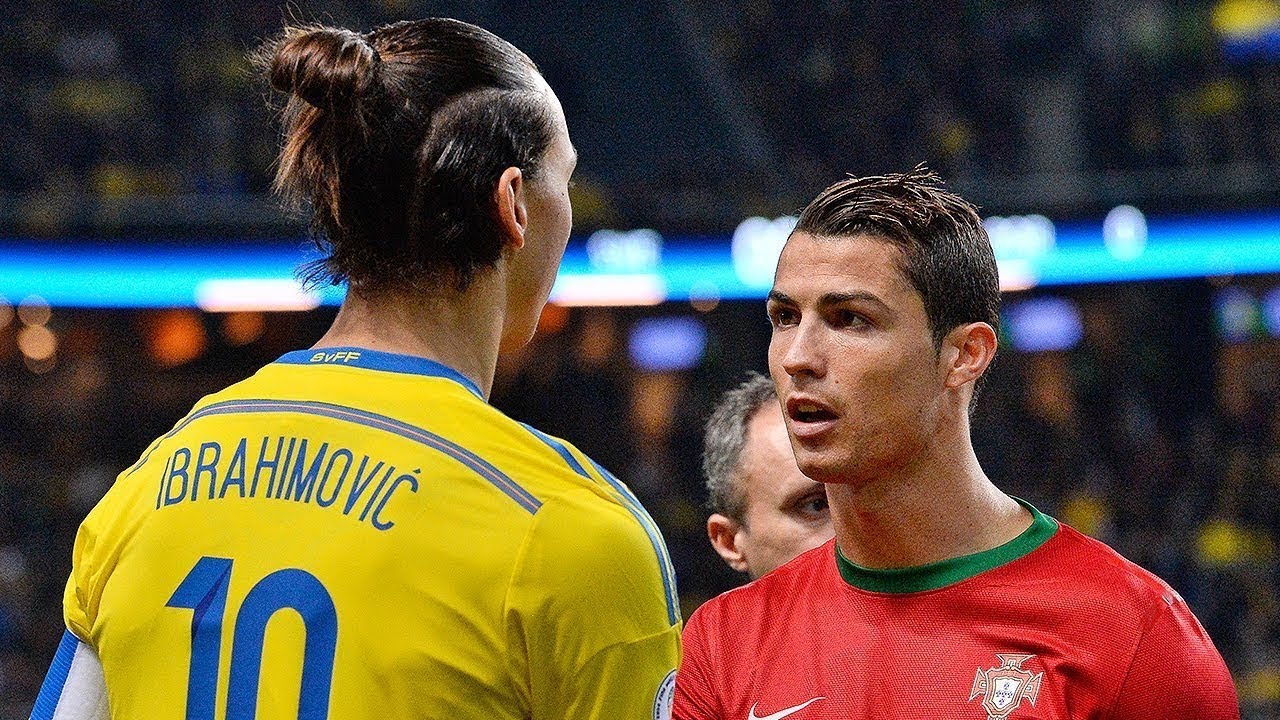 Bồ Đào Nha vs Thụy Điển playoff WC2014 - Ronaldo vs Ibrahimovic - Ibra vỗ  tay tán thưởng Ronaldo - YouTube