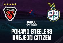 Nhận định bóng đá Pohang Steelers vs Daejeon VĐQG Hàn Quốc