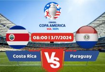 Link xem trực tiếp Copa America 2024 hôm nay 3/7: Costa Rica vs Paraguay