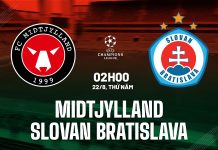 Nhận định bóng đá Midtjylland vs Slovan Bratislava C1 hôm nay