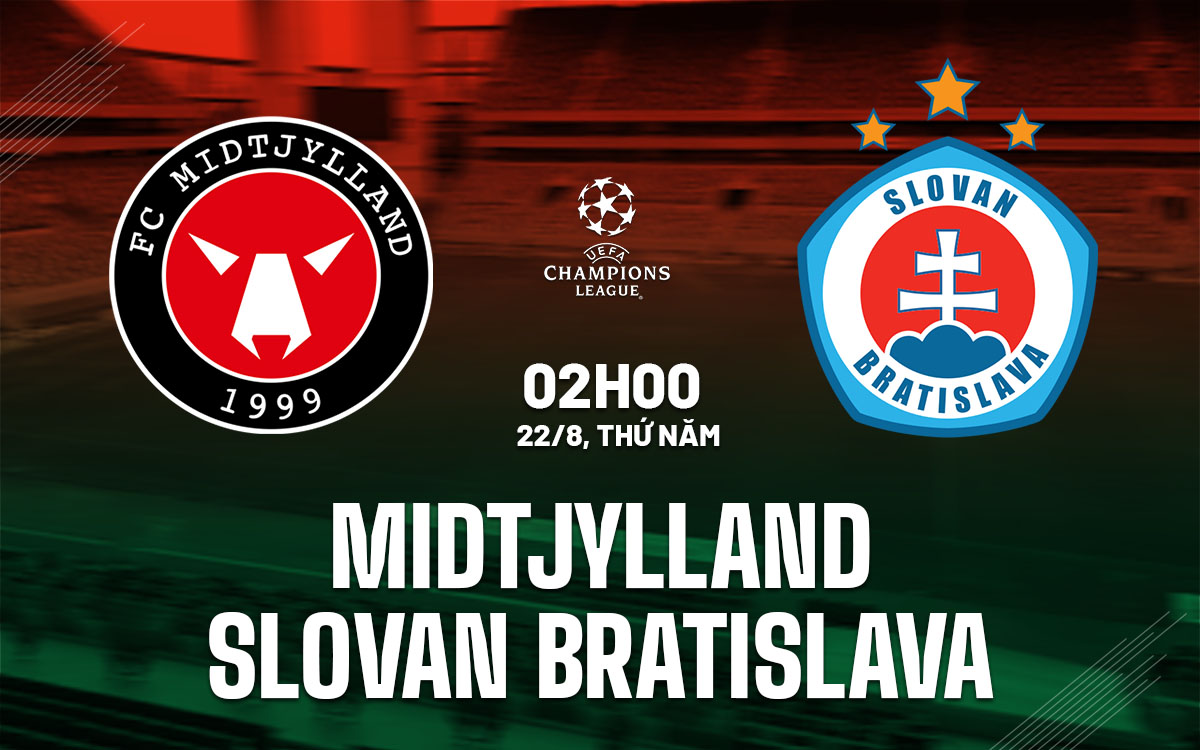 Nhận định bóng đá Midtjylland vs Slovan Bratislava C1 hôm nay