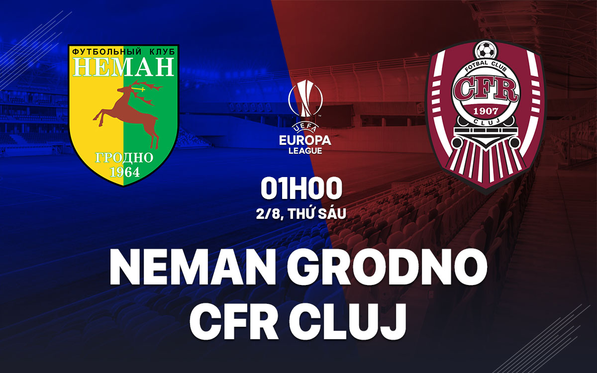 Nhận định bóng đá Neman Grodno vs CFR Cluj Cúp C3 hôm nay