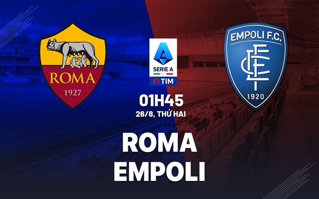 Nhận định Roma vs Empoli 01h45 ngày 26/8 (Serie A 2024/25)