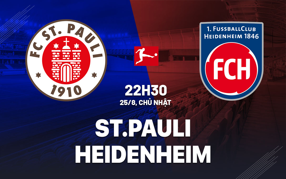 Nhận định bóng đá St.Pauli vs Heidenheim VĐQG Đức hôm nay