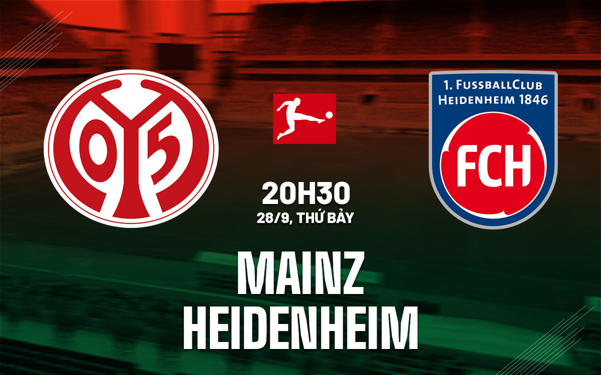 Nhận định bóng đá Mainz vs Heidenheim VĐQG Đức hôm nay