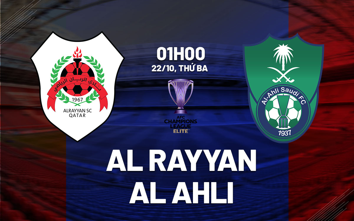 Nhận định bóng đá Al Rayyan vs Al Ahli Cúp C1 châu Á hôm nay