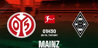 Nhận định Mainz vs Monchengladbach (01h30 ngày 26/10)