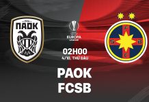 Nhận định bóng đá PAOK vs FCSB Europa League hôm nay