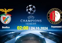 Nhận định, trực tiếp Benfica vs Feyenoord, Cúp C1 Châu Âu, 2h ngày  24/10/2024