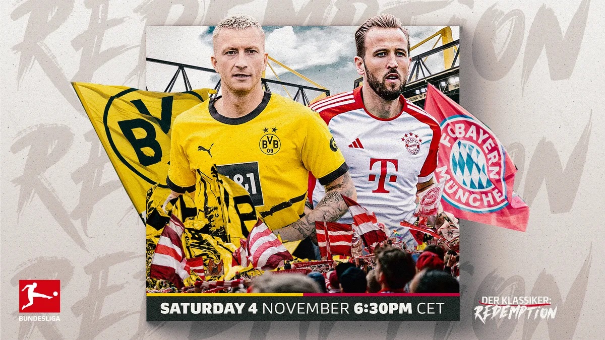 Lịch thi đấu bóng đá 4.11: Dortmund vs Bayern Munich