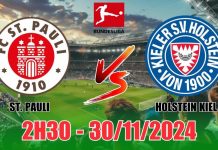 Nhận định St. Pauli vs Kiel, 02h30 ngày 30/11 Nhận định, soi tỷ lệ St. Pauli vs Holstein Kiel (3h00, 30/11) vòng 12 Bundesliga: Chủ nhà giành trọn 3 điểm