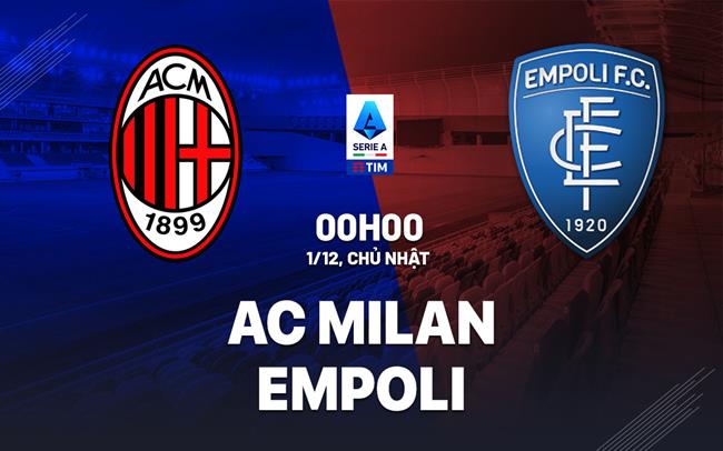 Nhận định bóng đá AC Milan vs Empoli VĐQG Italia hôm nay