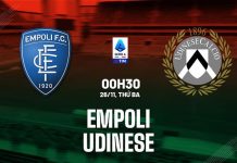 Nhận định bóng đá Empoli vs Udinese VĐQG Italia hôm nay