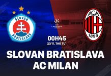 Nhận định bóng đá Slovan Bratislava vs AC Milan Cúp C1 hôm nay