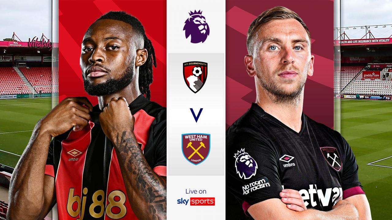 Bournemouth vs West Ham LIVE! Premier League match updates, news, score,  stream, report and free match highlights | Football News | Sky Sports