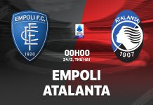 Nhận định Empoli vs Atalanta, 00h00 ngày 24/02 Nhận định bóng đá Empoli vs Atalanta VĐQG Italia hôm nay