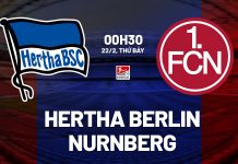 Nhận định Hertha BSC vs Nurnberg, 00h30 ngày 22/02 Nhận định bóng đá Hertha Berlin vs Nurnberg Hạng 2 Đức hôm nay