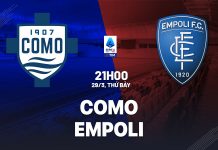 Nhận định Como vs Empoli, 21h00 ngày 29/03 Nhận định bóng đá Como vs Empoli VĐQG Italia hôm nay