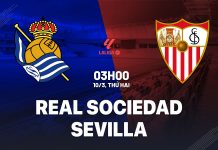 Nhận định Real Sociedad vs Sevilla, 03h00 ngày 10/03 Nhận định bóng đá Real Sociedad vs Sevilla La Liga hôm nay
