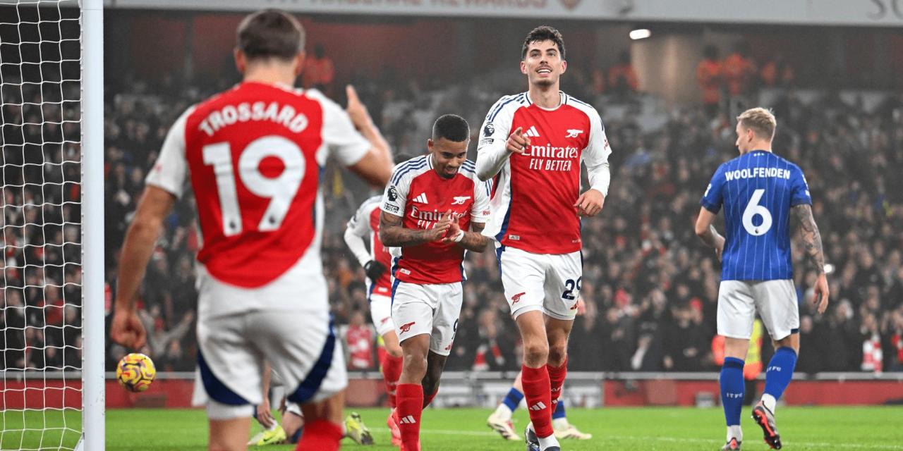 Arsenal 1-0 Ipswich Stats: Kai Havertz's First-Half Strike Sends Arsenal Second | Opta Analyst