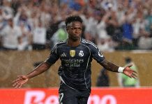 Cơn mưa triệu USD đổ xuống Real Madrid Bùng nổ Vinicius ghi 1 bàn - 1 kiến tạo cho Real Madrid, sánh ngang Gareth Bale