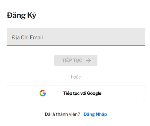 đăng ký email Taptap