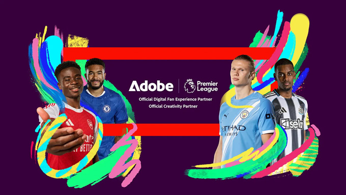 Premier League còn hợp tác với Adobe