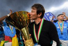 Conte cùng Napoli trước thử thách phá lời nguyền Scudetto Napoli chưa bao giờ bảo vệ thành công Scudetto