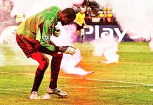 Sự thật phía sau bức ảnh kinh điển của trận derby Milan đầy khói lửa Trận đấu mất kiểm soát khi Inter bị thủng lưới, thủ thành Dida của Milan đã bị pháo sáng ném vào người