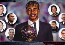 Hàng loạt huyền thoại bóng đá ủng hộ Lamine Yamal giành Quả Bóng Vàng 2025 Hàng loạt huyền thoại bóng đá ủng hộ Lamine Yamal giành Quả Bóng Vàng 2025.