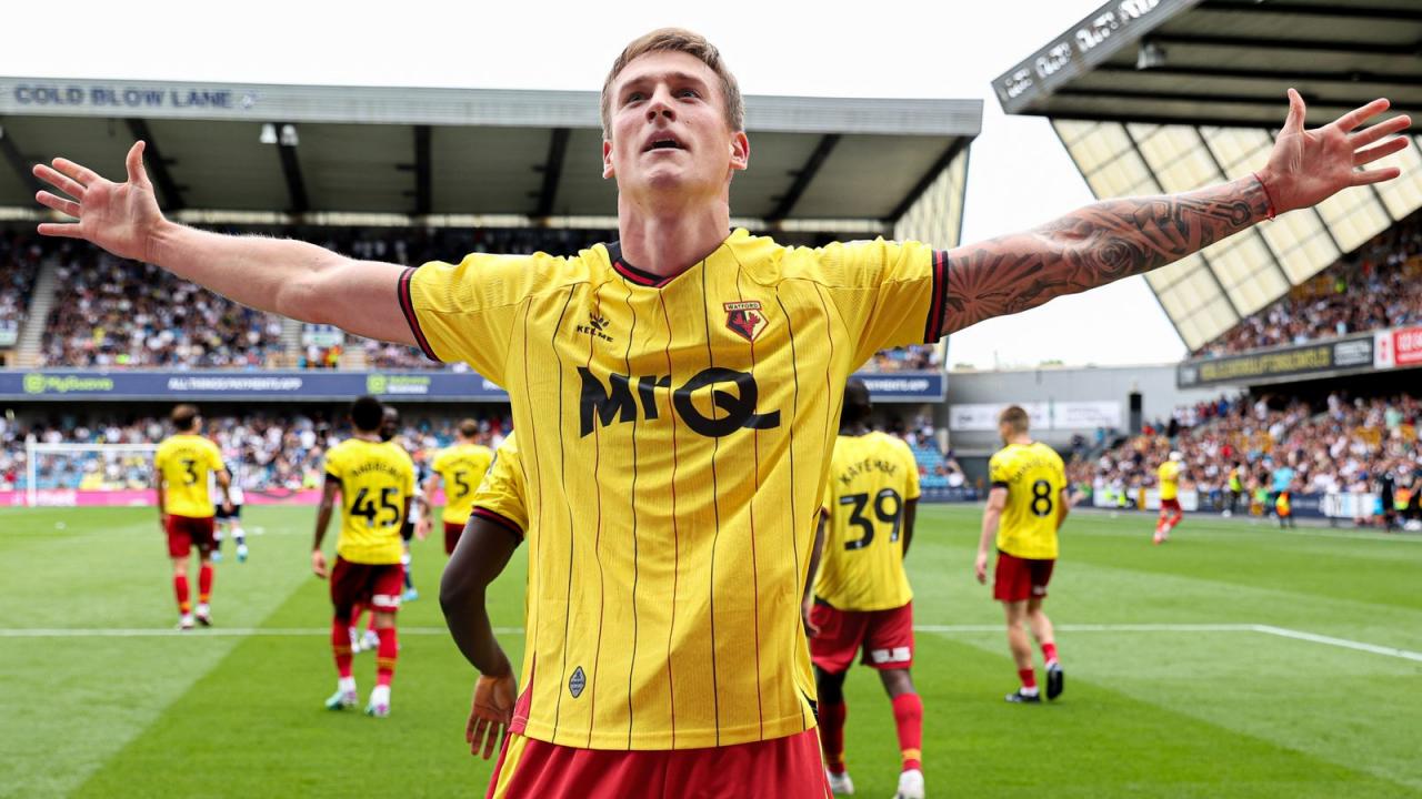 Millwall 2-3 Watford: Duncan Watmore scores twice but Tom Cleverley's Hornets edge five-goal thriller | Football News | Sky Sports