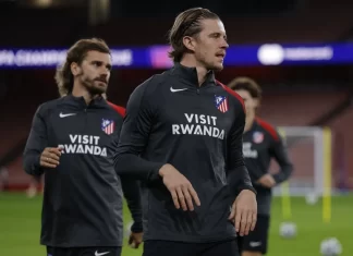 Atleticochuẩn bị cho trận đấu ở UEFA Champions League