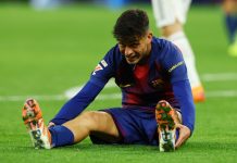 Pedri dính chấn thương nặng