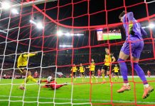 Jobe cùng Dortmund nhận thất bại trước Bayern của Kane Jobe xử lý lóng ngóng...