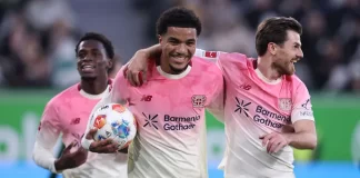 Leverkusen lên nhì bảng Bundesliga