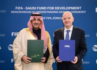 Saudi Arabia (SFD) ký thỏa thuận hợp tác với FIFA cam kết cung cấp 1 tỷ USD