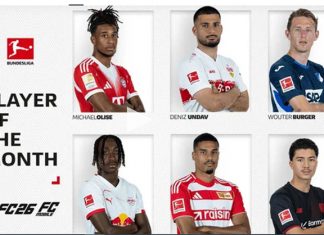 Bundesliga tháng 11 với Michael Olise 6 ứng cử viên được đề cử cho danh hiệu Cầu thủ hay nhất Bundesliga tháng 11