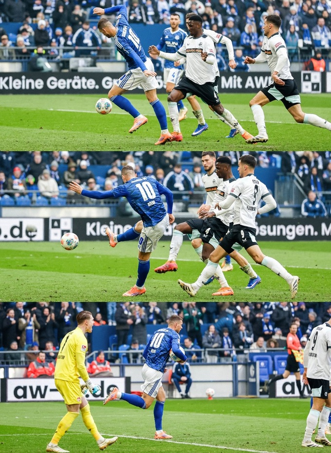 Dzeko ghi bàn trong trận ra mắt Schalke với một cú dứt điểm đẳng cấp.