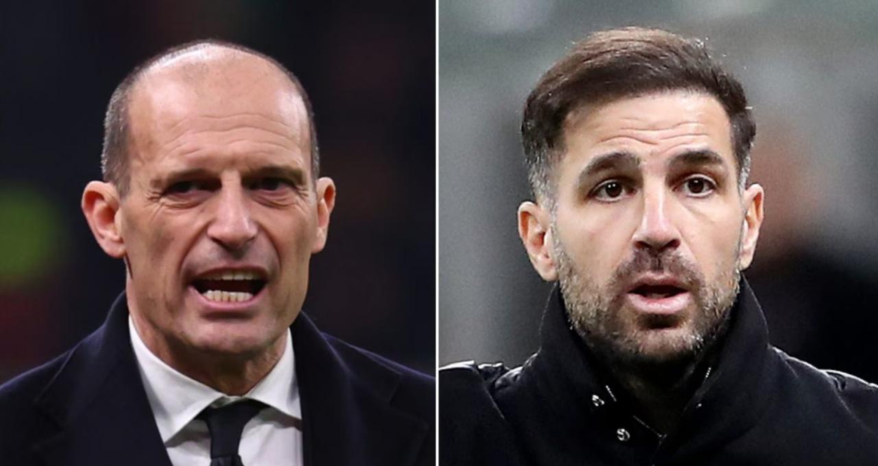 HLV Massimiliano Allegri gây chú ý khi gọi Cesc Fabregas là "trẻ ranh".