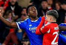 Benfica gặp họa vì kỳ thị Vinicius