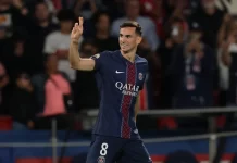 Fabian Ruiz chưa thể ra sân cho PSG
