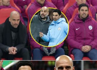 Arsenal đang dẫn đầu tại Premier League, hơn Man City 6 điểm Arteta từng cùng Pep đánh bại Arsenal ở chung kết Cúp Liên đoàn năm 2018 và giờ sẽ đối đầu ông thầy cũ ở chung kết năm 2026