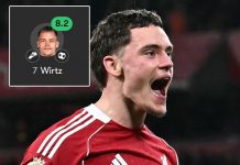 Wirtz tìm lại phong độ sau quãng thời gian khó khăn Wirtz có 1 bàn và 1 kiến tạo ở trận Liverpool đại thắng Newcastle