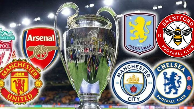 Premier League có thể có 7 đội dự Champions League mùa tới. Ảnh: Twitter