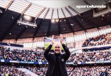 Pep Guardiola trở thành HLV thành công nhất lịch sử Carabao Cup Pep là HLV vô địch Cúp Liên đoàn nhiều lần nhất lịch sử. Ảnh: Twitter