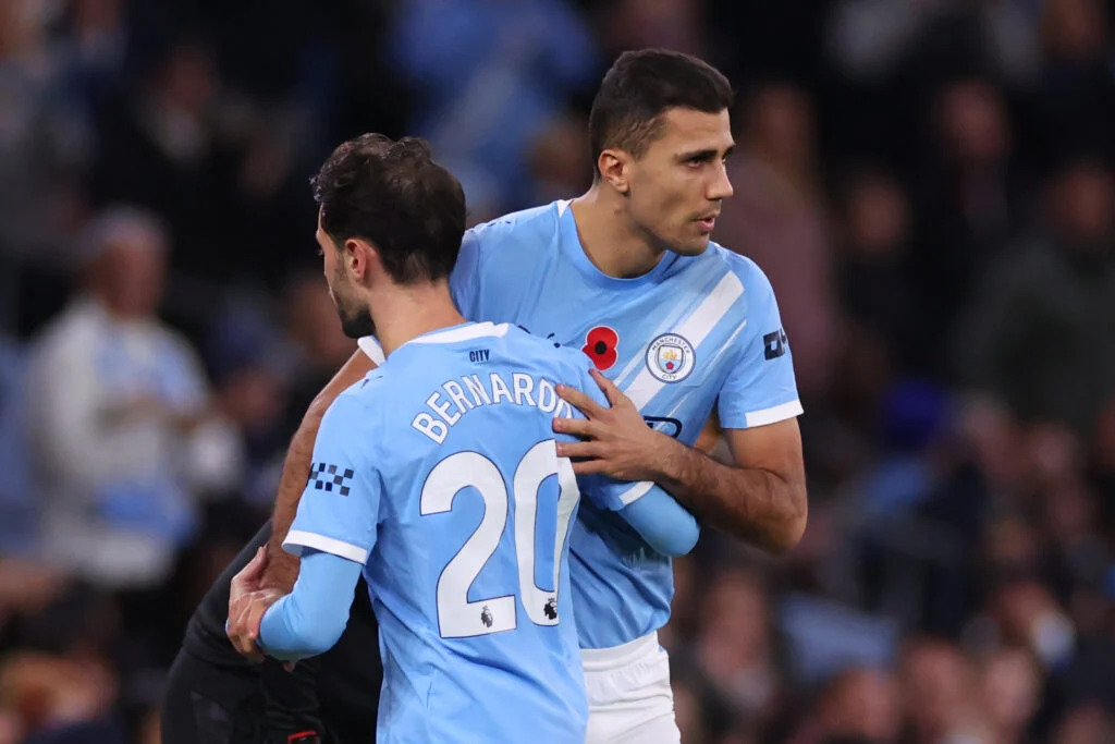 Rodri kết thúc trận đấu với 83 đường chuyền thành công, nhiều nhất trong số các cầu thủ trên sân