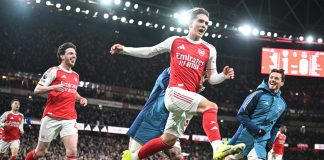 Arsenal có khả năng vô địch sớm nhất vào cuối tháng 4 Kết quả bóng đá Arsenal 2-0 Everton, vòng 30 Ngoại hạng Anh